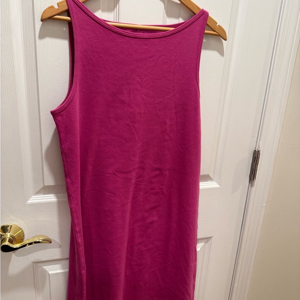 Workshop Republic Clothing Fuchsia Casual Cotton Dress